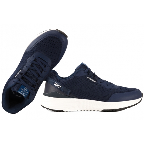 AMERICAN CLUB RH134 BUTY SPORTOWE SNEAKERSY MĘSKIE PÓŁBUTY PU granatowe