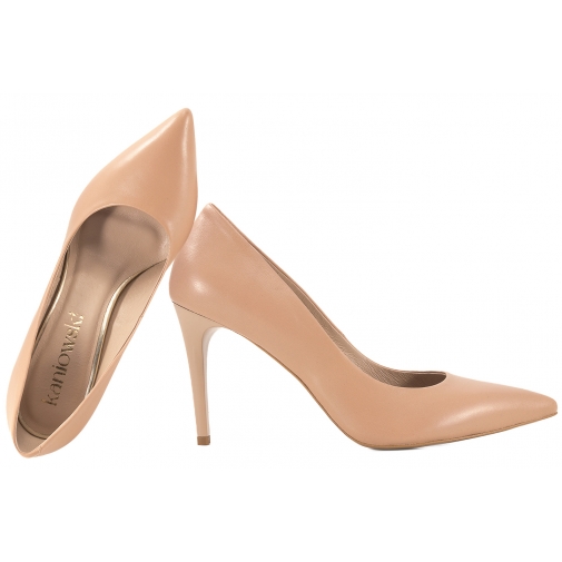 KANIOWSKI K-100/01 CZÓŁENKA DAMSKIE SZPILKI SKÓRZANE beżowe