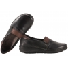 AXEL 1727 COMFORT SKÓRZANE PÓŁBUTY DAMSKIE MOKASYNY TĘGOŚĆ H  czarny/brąz
