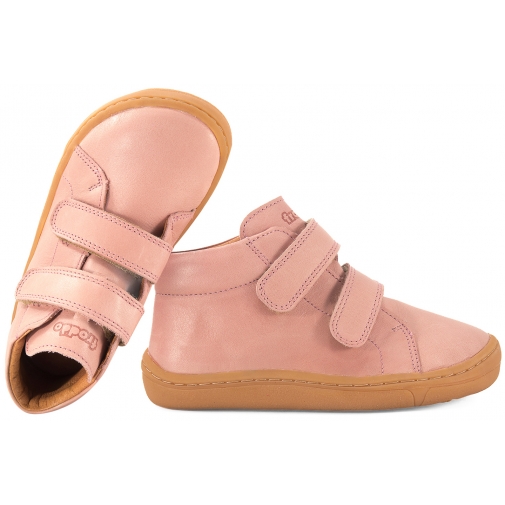 FRODDO G2130342-17 BAREFOOT TRZEWIKI DZIEWCZĘCE PÓŁBUTY SKÓRA pudrowy róż