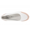 FILIPPO DP4524 PÓŁBUTY DAMSKIE BALERINY SPORTOWE WSUWKI AŻUROWE SKÓRA białe