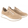 LORETTA VITALE J2214 PÓŁBUTY SPORTOWE DAMSKIE SNEAKERSY AŻUROWE PU beż