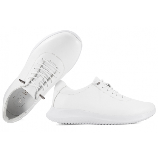 LORETTA VITALE T-24 PÓŁBUTY SPORTOWE SKÓRZANE DAMSKIE białe