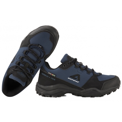 AMERICAN CLUB HL110 SOFTSHELL BUTY SPORTOWE TREKKINGOWE MĘSKIE granatowe