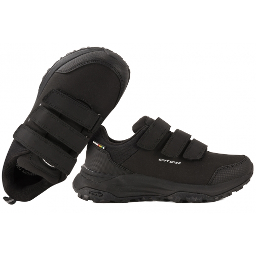 AMERICAN CLUB HL223 SOFTSHELL BUTY SPORTOWE TREKKINGOWE MĘSKIE RZEPY czarne