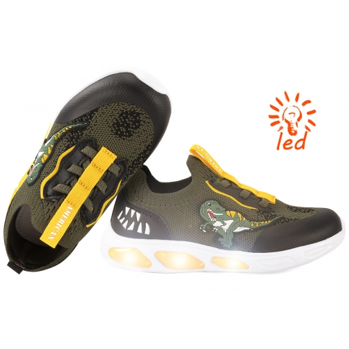 AMERICAN CLUB ES205 BUTY SPORTOWE CHŁOPIĘCE ŚWIECĄCE PODESZWY SNEAKERSY WSUWKI