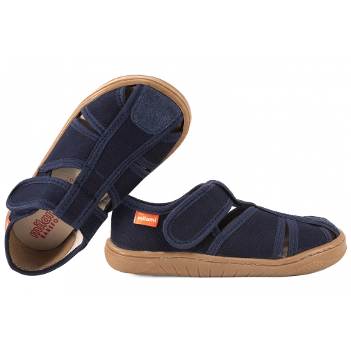 MILAMI BF9-66 BAREFOOT SANDAŁY TEKSTYLNE DOMOWE DZIECIĘCE KAPCIE PAPCIE RZEP