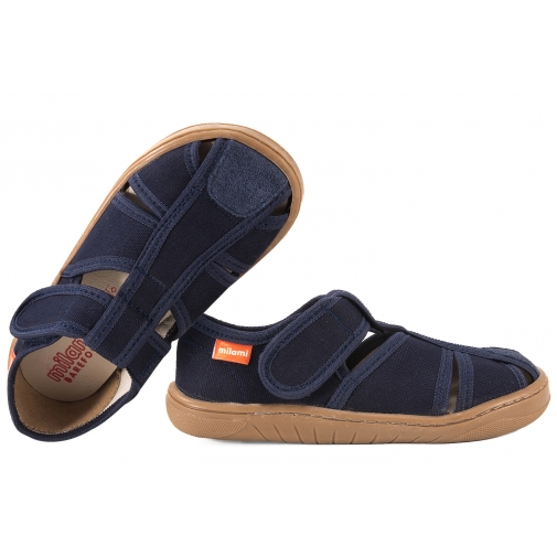 MILAMI BF9C-66 BAREFOOT SANDAŁY TEKSTYLNE DOMOWE DZIECIĘCE KAPCIE PAPCIE RZEP