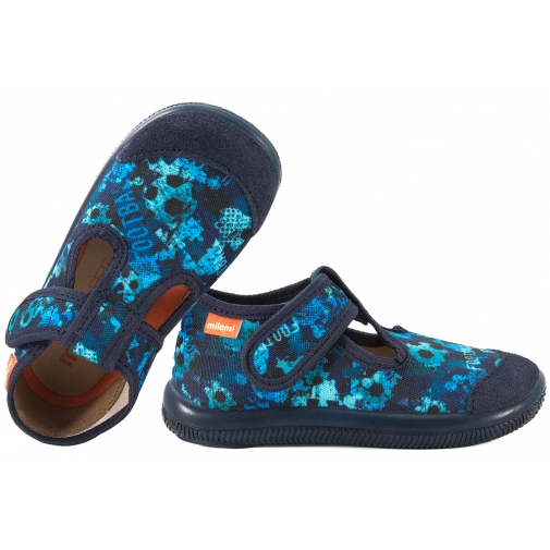 MILAMI 226-BR-23 TEKSTYLNE DOMOWE CHŁOPIĘCE KAPCIE PAPCIE RZEP