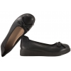 LORETTA VITALE W9947 BALERINY SKÓRZANE DAMSKIE PÓŁBUTY NA KOTURNIE czarne