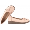 LORETTA VITALE W9947 BALERINY SKÓRZANE DAMSKIE PÓŁBUTY NA KOTURNIE pudrowy róż