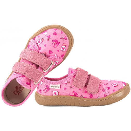MILAMI BF3-BR-45 BAREFOOT PÓŁBUTY TEKSTYLNE DZIEWCZĘCE TRAMPKI DOMOWE KAPCIE
