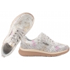 FILIPPO DP7573 PÓŁBUTY DAMSKIE SNEAKERSY SKÓRZANE W KWIATY