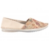 MACIEJKA 1930B-04 MOKASYNY DAMSKIE PÓŁBUTY BALERINKI SKÓRZANE beżowe/kwiaty