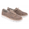 FILIPPO DP7671 AŻUROWE SKÓRZANE PÓŁBUTY DAMSKIE SPORTOWE ZAMSZOWE kwiaty