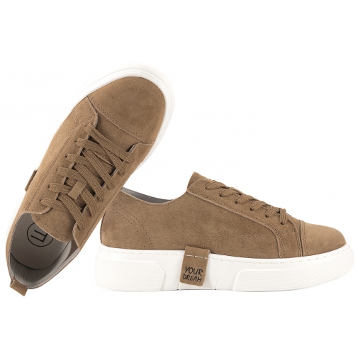 FILIPPO DP7658 PÓŁBUTY DAMSKIE SNEAKERSY NA PLATFORMIE SKÓRZANE ZAMSZOWE brąz