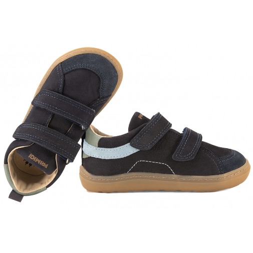 PRIMIGI 1410222 BAREFOOT PÓŁBUTY DZIECIĘCE TRZEWIKI SKÓRZANE NUBUK RZEPY