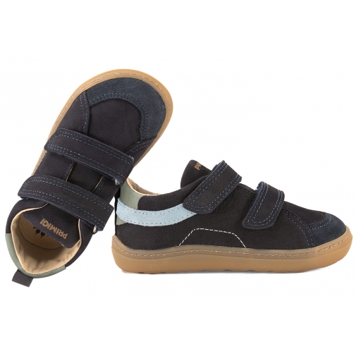 PRIMIGI 1410222 BAREFOOT PÓŁBUTY DZIECIĘCE TRZEWIKI SKÓRZANE NUBUK RZEPY