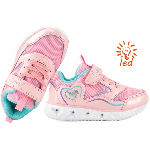 PRIMIGI 1469011 PÓŁBUTY ŚWIECĄCE SPORTOWE DZIEWCZĘCE SNEAKERSY PU RZEPY