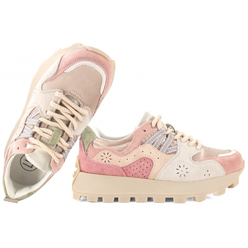 FILIPPO DP7560 PÓŁBUTY DAMSKIE ZAMSZOWE SNEAKERSY NA PLATFORMIE SKÓRZANE