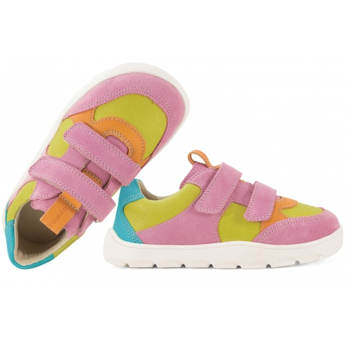 FRODDO G3130264-26 BAREFOOT PÓŁBUTY DZIEWCZĘCE SPORTOWE SKÓRA RZEPY lime