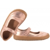 FRODDO G3140195-1 BAREFOOT BALERINKI SKÓRZANE PÓŁBUTY DZIEWCZĘCE różowe złoto