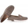 FILIPPO DP7528 MOKASYNY DAMSKIE NA PLATFORMIE PÓŁBUTY ZAMSZOWE SKÓRA taupe