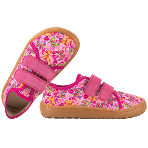 FRODDO G1700440-11 BAREFOOT PÓŁBUTY TEKSTYLNE KAPCIE TRAMPKI SKÓRZANA WKŁADKA