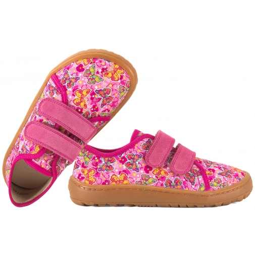 FRODDO G1700440-11 BAREFOOT PÓŁBUTY TEKSTYLNE KAPCIE TRAMPKI SKÓRZANA WKŁADKA