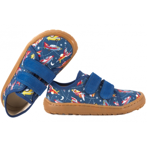 FRODDO G1700440-5 BAREFOOT PÓŁBUTY TEKSTYLNE KAPCIE TRAMPKI SKÓRZANA WKŁADKA