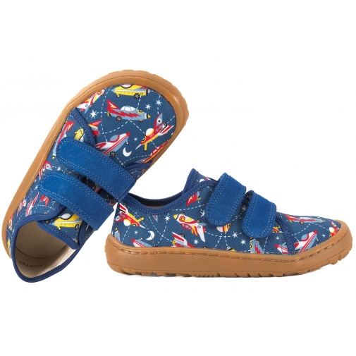 FRODDO G1700440-5 BAREFOOT PÓŁBUTY TEKSTYLNE KAPCIE TRAMPKI SKÓRZANA WKŁADKA