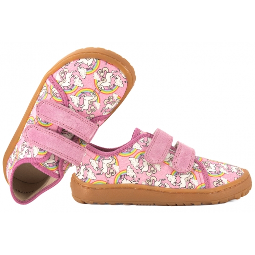 FRODDO G1700440-12 BAREFOOT PÓŁBUTY TEKSTYLNE KAPCIE TRAMPKI SKÓRZANA WKŁADKA