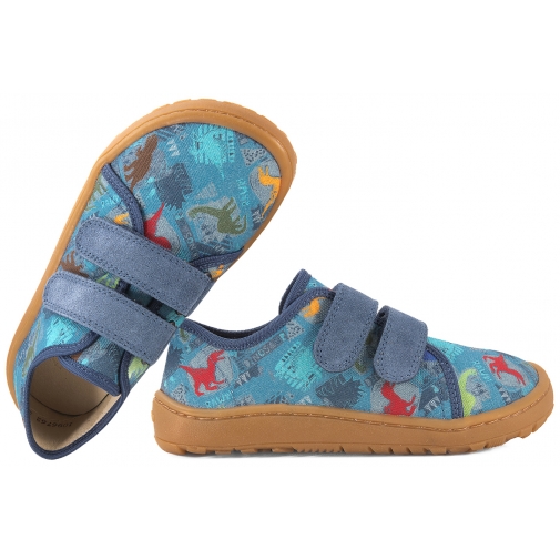 FRODDO G1700440-15 BAREFOOT PÓŁBUTY TEKSTYLNE KAPCIE TRAMPKI SKÓRZANA WKŁADKA