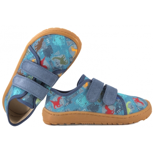 FRODDO G1700440-15 BAREFOOT PÓŁBUTY TEKSTYLNE KAPCIE TRAMPKI SKÓRZANA WKŁADKA