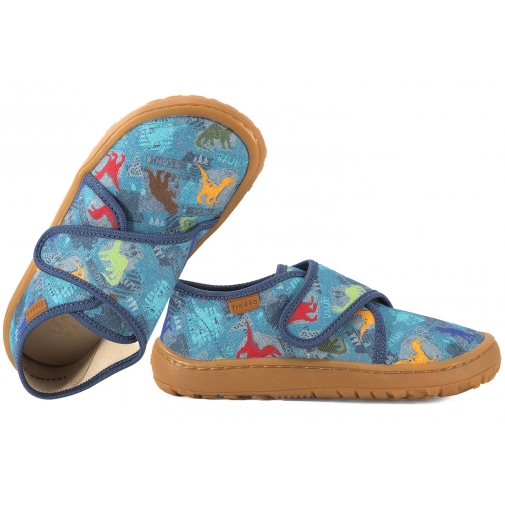 FRODDO  G1700438-12 BAREFOOT PÓŁBUTY TEKSTYLNE KAPCIE PAPCIE SKÓRZANA WKŁADKA