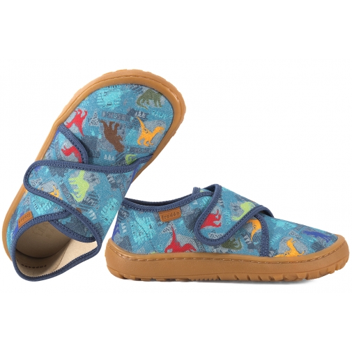 FRODDO  G1700438-12 BAREFOOT PÓŁBUTY TEKSTYLNE KAPCIE PAPCIE SKÓRZANA WKŁADKA