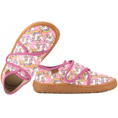 FRODDO G1700438-12 BAREFOOT PÓŁBUTY TEKSTYLNE KAPCIE PAPCIE SKÓRZANA WKŁADKA