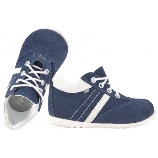 EMEL ES2045A-2 PÓŁBUTY SKÓRZANE DZIECIĘCE TRZEWIKI ZAMSZOWE ROCZKI granatowe