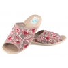 ADANEX 30174 TEKSTYLNE DOMOWE DAMSKIE KAPCIE PAPCIE KLAPKI BIO PU kwiaty