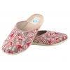 ADANEX 30175 TEKSTYLNE DOMOWE DAMSKIE KAPCIE PAPCIE KLAPKI BIO PU kwiatki