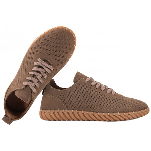 T.SOKOLSKI W26-952 PÓŁBUTY SKÓRZANE MĘSKIE CASUAL AŻUROWE NUBUK