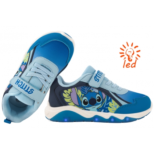 BARTEK 8704046 ŚWIECĄCE SPORTOWE DZIEWCZĘCE SNEAKERSY RZEPY STITCH