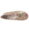 FILIPPO DP031 PÓŁBUTY DAMSKIE MOKASYNY WSUWKI SKÓRZANE beż kwiaty
