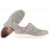 WOJTYŁKO 7B24353S AŻUROWE PÓŁBUTY DAMSKIE Z RZEPEM EKO PU szare