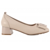 LORETTA VITALE W5348 CZÓŁENKA DAMSKIE PÓŁBUTY SKÓRZANE NA OBCASIE beżowe