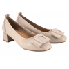 LORETTA VITALE W5348 CZÓŁENKA DAMSKIE PÓŁBUTY SKÓRZANE NA OBCASIE beżowe