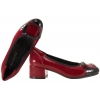 POTOCKI 26-12807 CZÓŁENKA DAMSKIE PÓŁBUTY NA OBCASIE LAKIERKI EKO bordowe