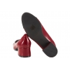 POTOCKI 26-12807 CZÓŁENKA DAMSKIE PÓŁBUTY NA OBCASIE LAKIERKI EKO bordowe
