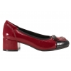 POTOCKI 26-12807 CZÓŁENKA DAMSKIE PÓŁBUTY NA OBCASIE LAKIERKI EKO bordowe