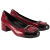 POTOCKI 26-12807 CZÓŁENKA DAMSKIE PÓŁBUTY NA OBCASIE LAKIERKI EKO bordowe